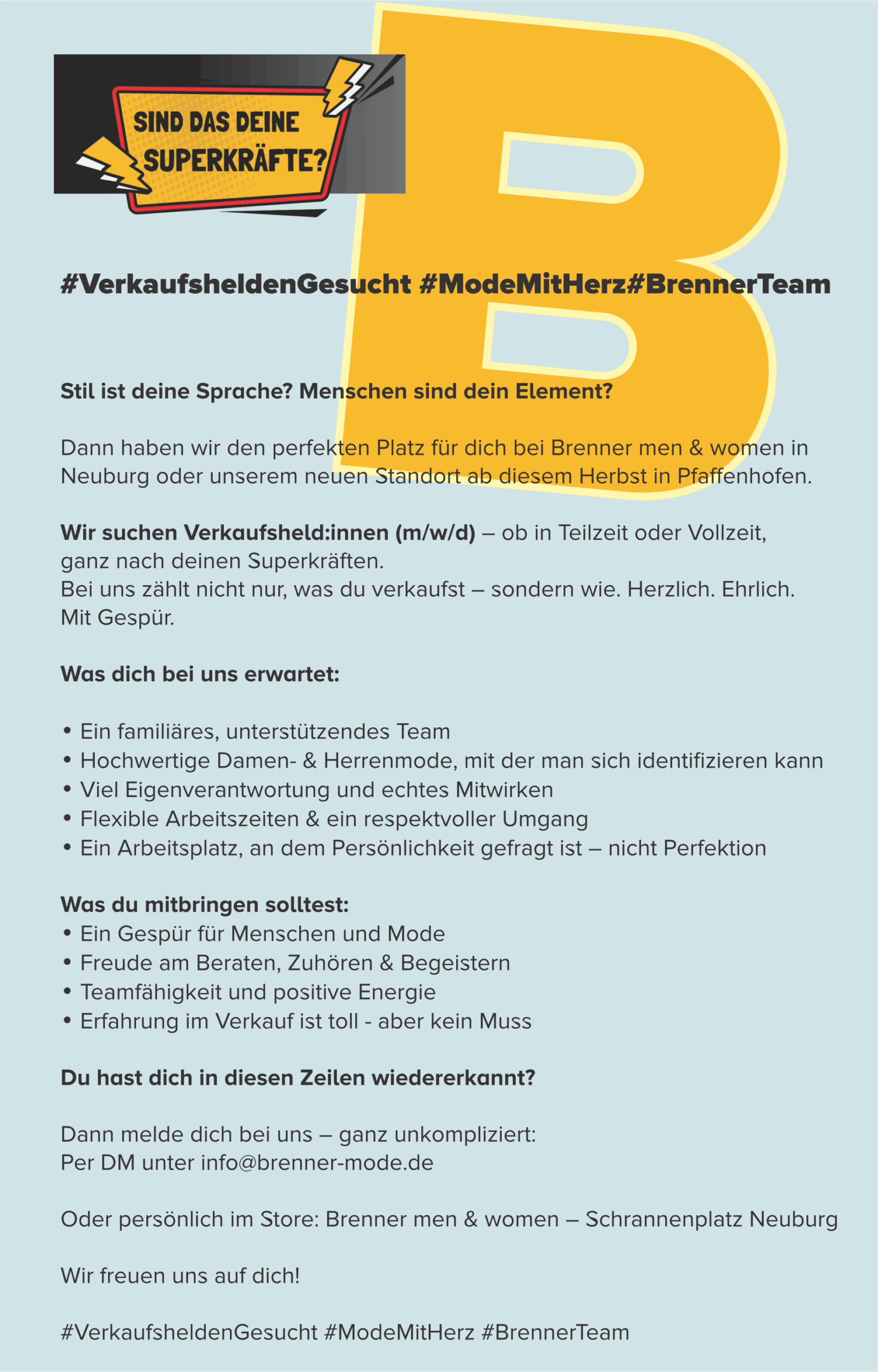 Brenner sucht Dich